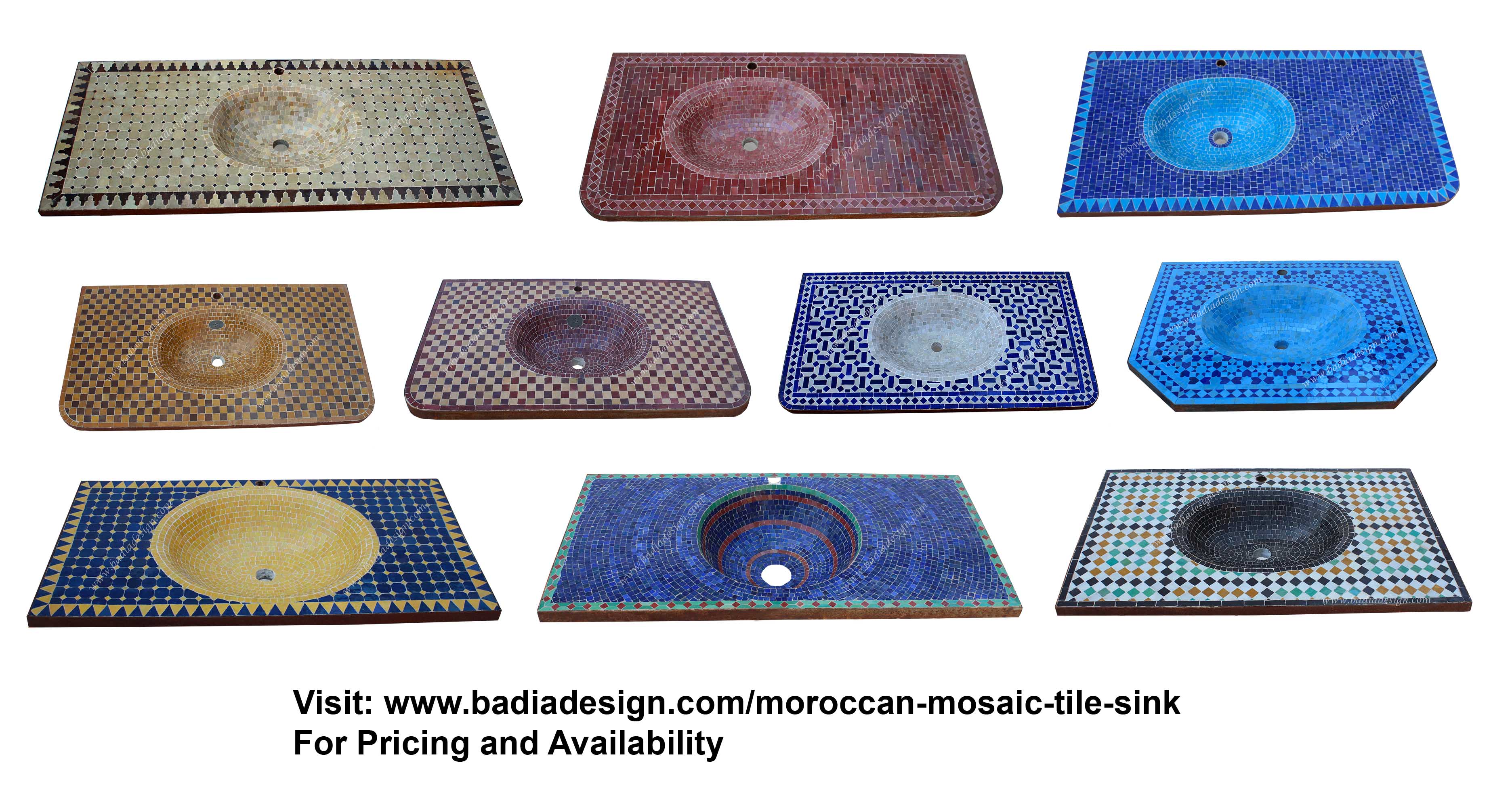 Mosaic Sink Moroccan Tiles Los Angeles